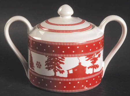 Adirondack Red Sugar Bowl & Lid