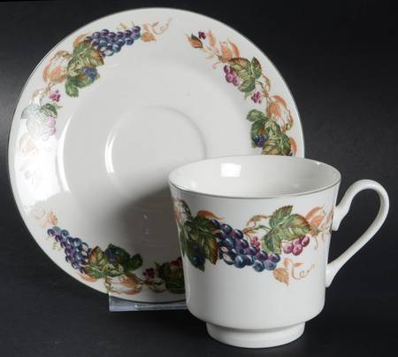 Bountiful Harvest Footed Cup & Saucer Set