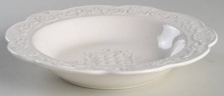 Empress White Large Rim Soup Bowl