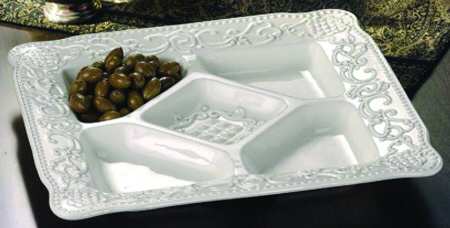 Empress White 1 Piece Chip & Dip