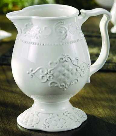 Empress White 80 Oz Pitcher
