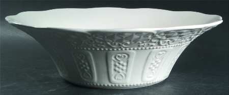 Empress White 15" Round Serving Bowl
