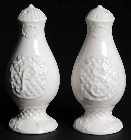 Empress White Salt & Pepper Set