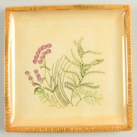 Herbal Square Dessert Plate