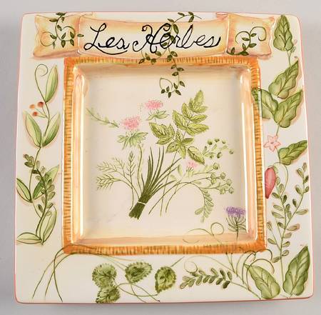 Herbal Square Dinner Plate
