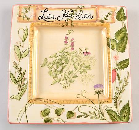 Herbal Square Dinner Plate