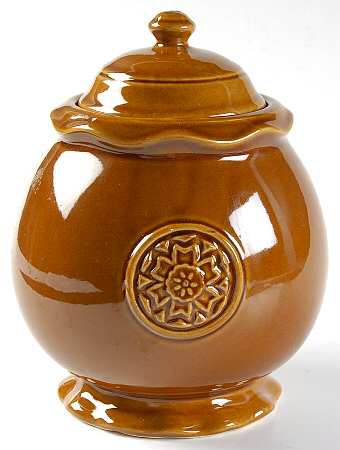 Medallion Amber Small Canister & Lid