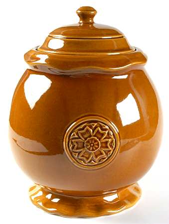 Medallion Amber Large Canister & Lid