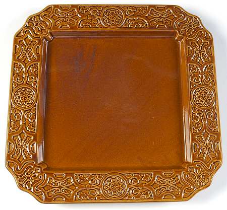 Medallion Amber 13" Square Serving Platter