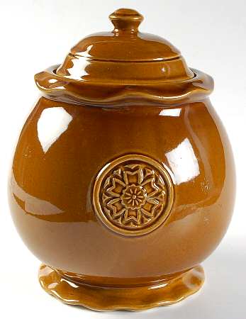 Medallion Amber Medium Canister & Lid