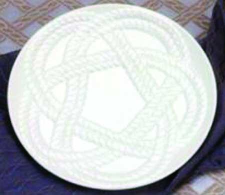 Nautical White 12" Chop Plate (Round Platter)