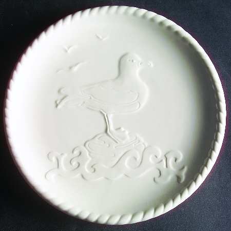 Nautical White Salad Plate