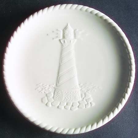 Nautical White Salad Plate