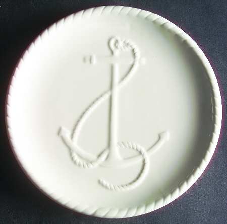 Nautical White Salad Plate