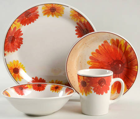 Sunflower 4 Piece Place Setting