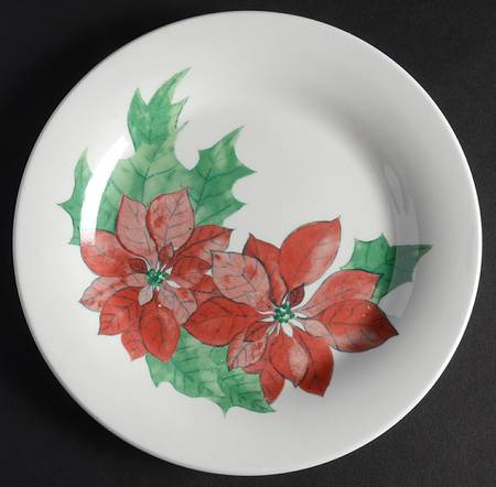 Poinsettia Salad Plate