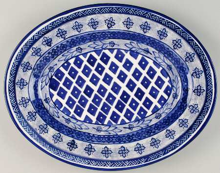 Azure 18" Oval Serving Platter