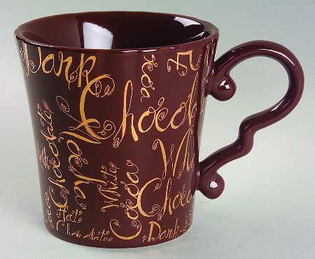 Chocolate Script Mug