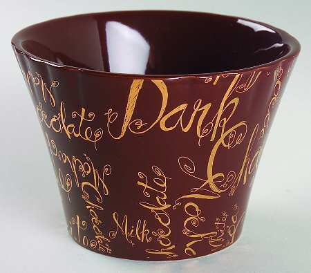 Chocolate Script Dessert Bowl