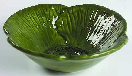 Fleur Rustique Figural (Green) Dessert Bowl