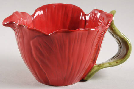 Fleur Rouge Figural (Red) Creamer