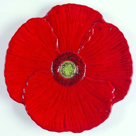 Fleur Rouge Figural (Red) Salad/Dessert Plate