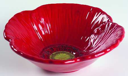 Fleur Rouge Figural (Red) Dessert Bowl