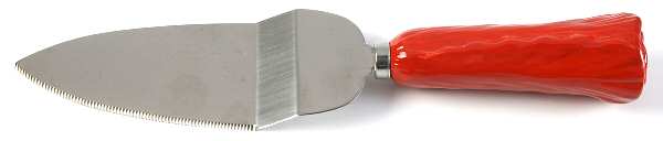 Fleur Rouge Figural (Red) Pie & Cake Server with Stainless Blade