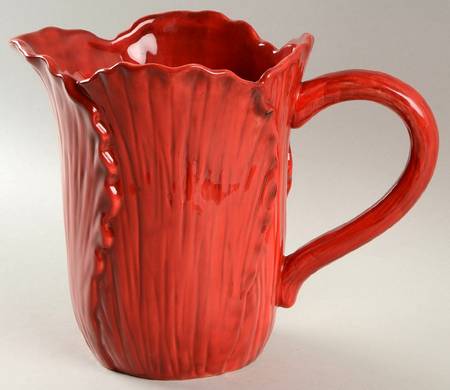 Fleur Rouge Figural (Red) 60 Oz Pitcher