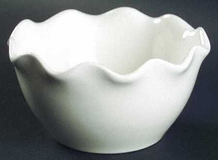 Ruffled White Soup/Cereal Bowl