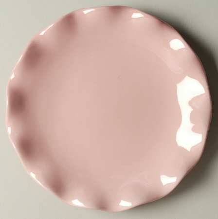 Ruffled Pink Salad/Dessert Plate