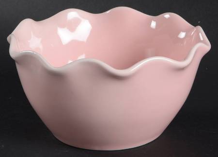 Ruffled Pink Soup/Cereal Bowl
