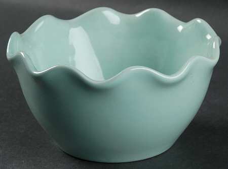 Ruffled Blue Soup/Cereal Bowl