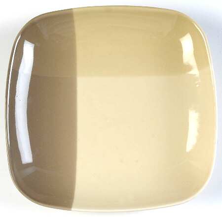 Color Blocks Cream Mocha Salad Plate