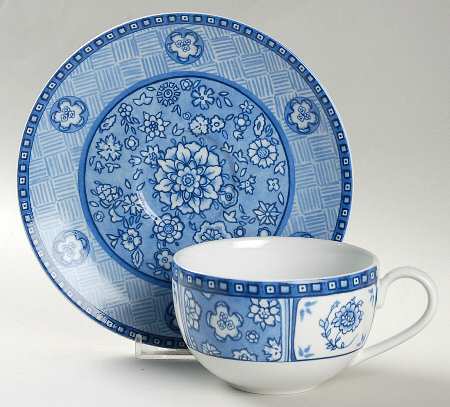 Canton Flat Cup & Saucer Set