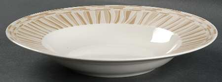 Pearltones Beige Large Rim Soup Bowl