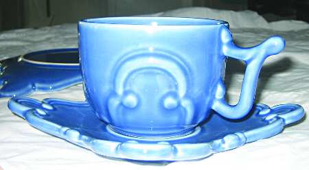 Carcassonne Bleu Lavande (Blue) Flat Cup & Saucer Set