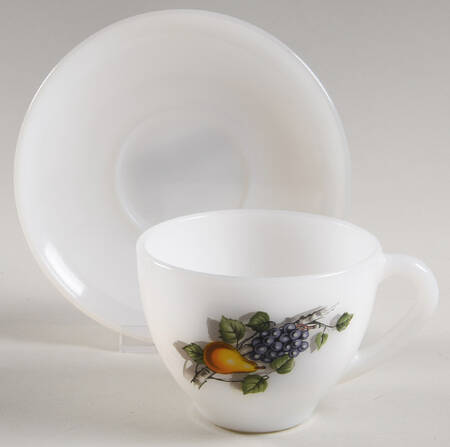 Fruits de France Flat Cup & Saucer Set