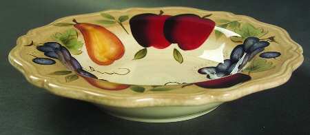 Fruit Fantasy Rim Soup Bowl by American Atelier
