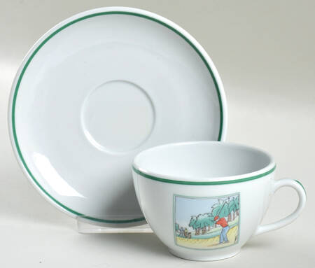 Golf Flat Cup & Saucer Set