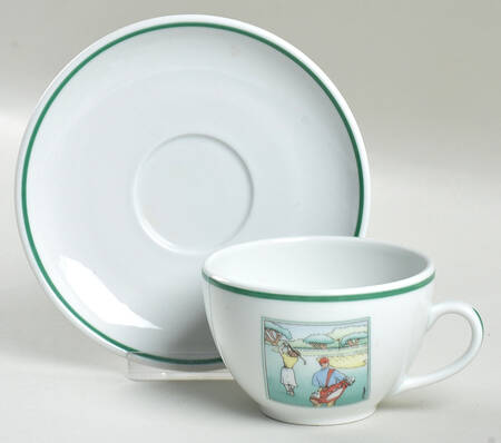 Golf Flat Cup & Saucer Set