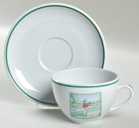 Golf Flat Cup & Saucer Set