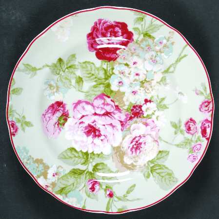 English Rose Salad/Dessert Plate