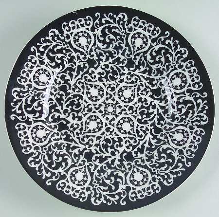 French Market Black Salad/Dessert Plate