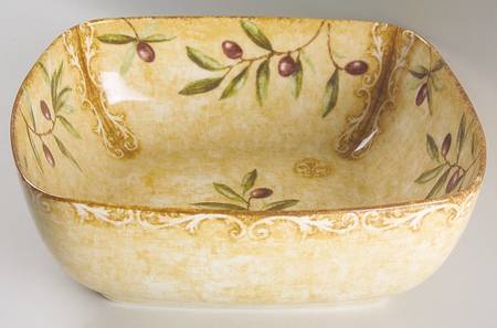 Oliveto 9" Square Vegetable Bowl