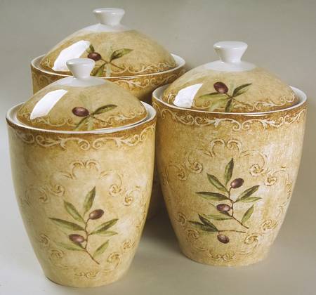Oliveto (3 Piece) Canister Set (Box Set)