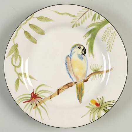 Tropical Birds Salad Plate