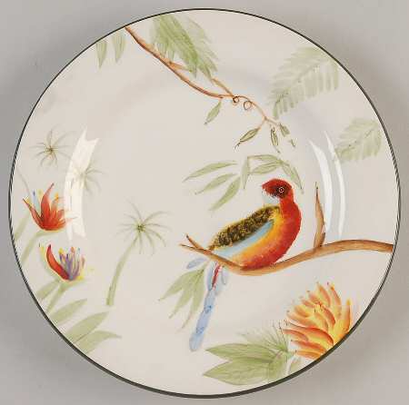 Tropical Birds Salad Plate