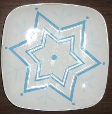 Snowflakes Blue Salad Plate