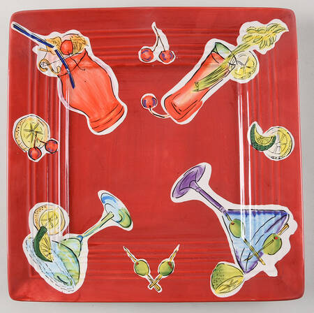 Tropics 12" Square Serving Platter